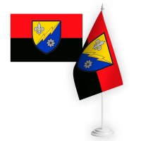 Настільний прапорець 56 окремий радіотехнічний батальйон червоно-чорний